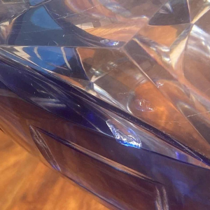 Grand vase Art Déco, Val St Lambert, Charles Graffart, cristal taillé, ca 1930