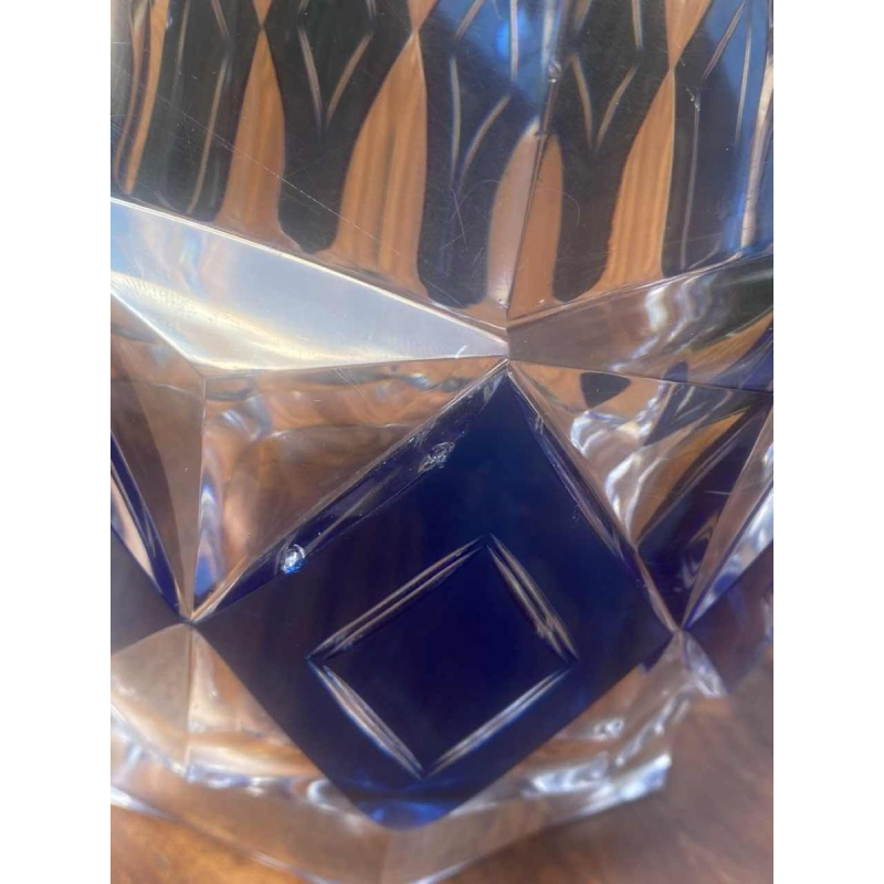 Joseph Simon voor Val Saint Lambert, Art Deco vaas, geslepen kristal, ca 1930