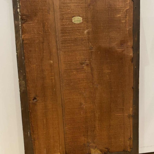 Gilded wooden trumeau mirror, end of 19th century