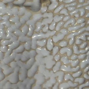 Vase moderniste Art Déco, céramique perlée et dorée "Made in Belgium" 553