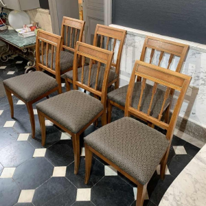 Series of 6 Etruscan Directoire d'Epoque chairs, mahogany, Georges Jacob Style