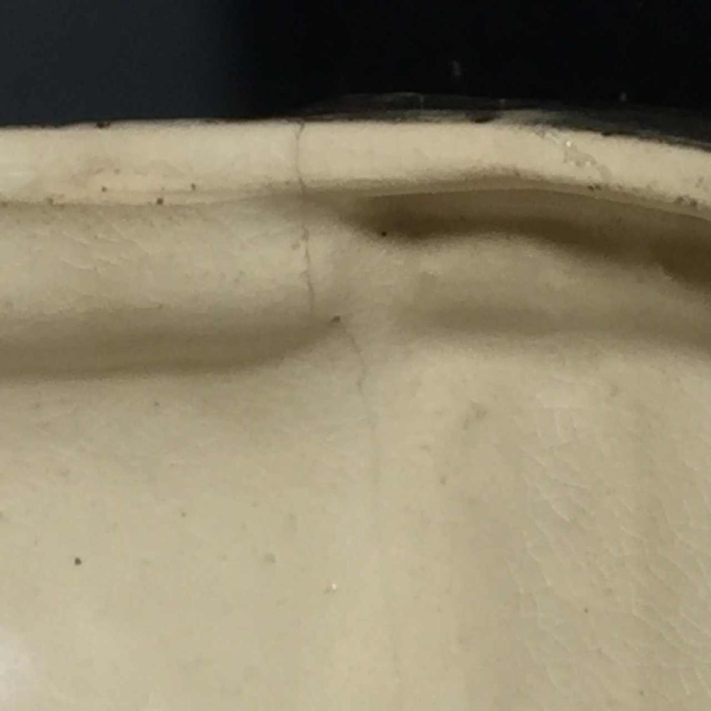 Vase moderniste Art Déco, céramique perlée et dorée "Made in Belgium" 553