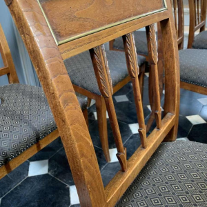 Serie van 6 Etruskische Directoire d'Epoque stoelen, mahonie, G. Jacob stijl