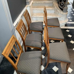 SÃ©rie de 6 chaises Ã  l'Etrusque Directoire d'Epoque, acajou, Style Georges Jacob