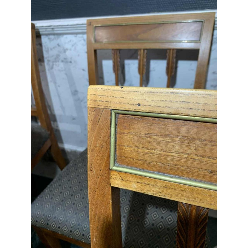 Series of 6 Etruscan Directoire d'Epoque chairs, mahogany, Georges Jacob Style