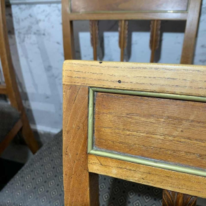 SÃ©rie de 6 chaises Ã  l'Etrusque Directoire d'Epoque, acajou, Style Georges Jacob