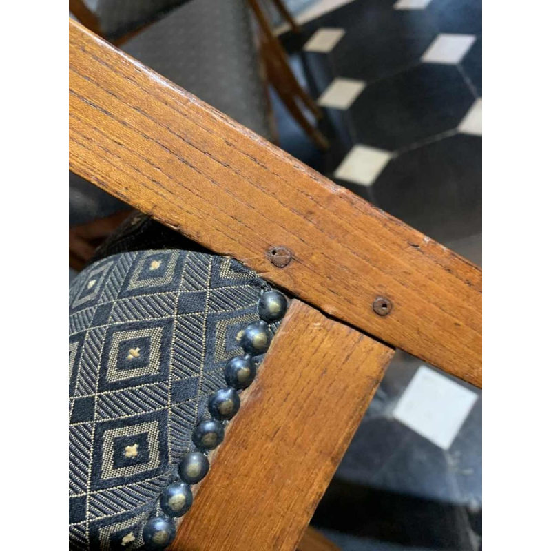 SÃ©rie de 6 chaises Ã  l'Etrusque Directoire d'Epoque, acajou, Style Georges Jacob