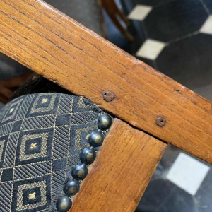 SÃ©rie de 6 chaises Ã  l'Etrusque Directoire d'Epoque, acajou, Style Georges Jacob