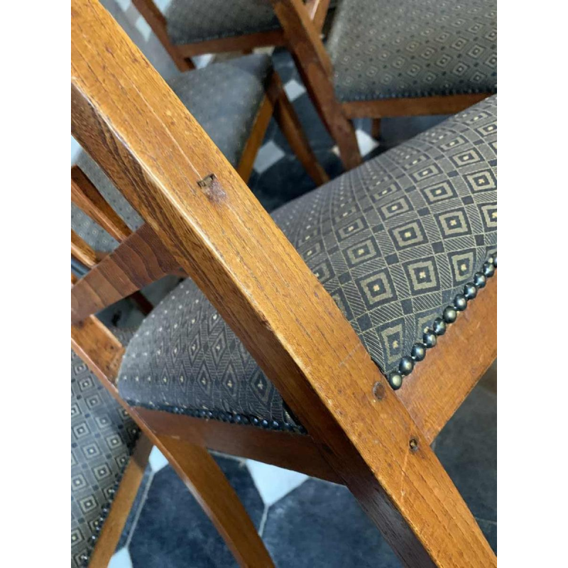 SÃ©rie de 6 chaises Ã  l'Etrusque Directoire d'Epoque, acajou, Style Georges Jacob