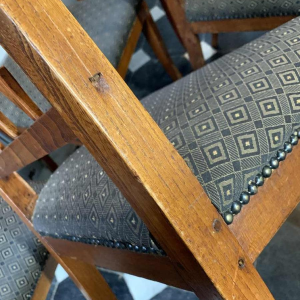 SÃ©rie de 6 chaises Ã  l'Etrusque Directoire d'Epoque, acajou, Style Georges Jacob