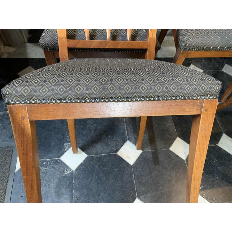 Series of 6 Etruscan Directoire d'Epoque chairs, mahogany, Georges Jacob Style