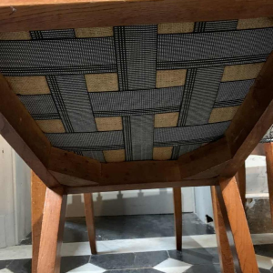 Serie van 6 Etruskische Directoire d'Epoque stoelen, mahonie, G. Jacob stijl