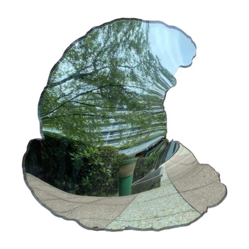 Peter Briggs, grand miroir Asymétrique, ca 1980