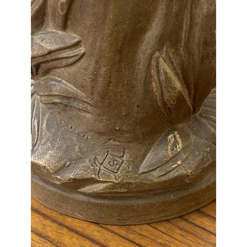 Falconet sculptuur van een vrouw in terracotta 1900 Sèvres