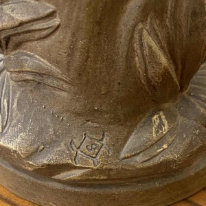 Falconet sculptuur van een vrouw in terracotta 1900 Sèvres