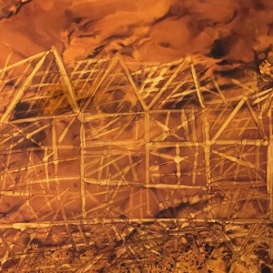 Charles MEIRE (20th c.) “Fire XII 1975” aluchromy 68x82 cm