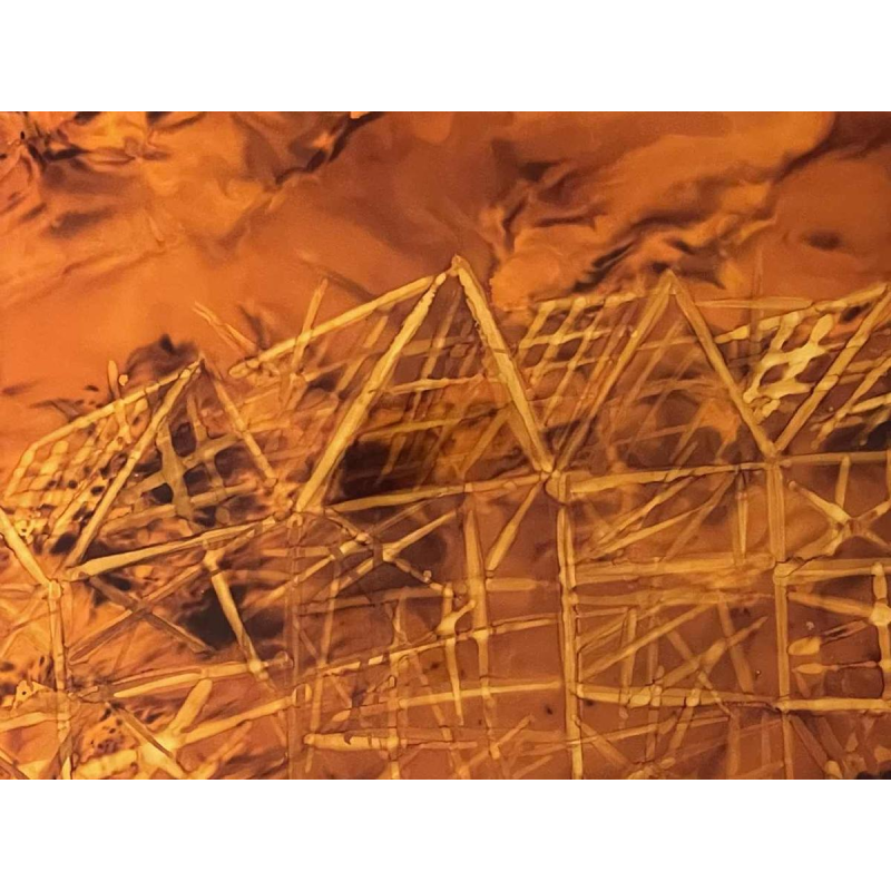 Charles MEIRE (20th c.) “Fire XII 1975” aluchromy 68x82 cm