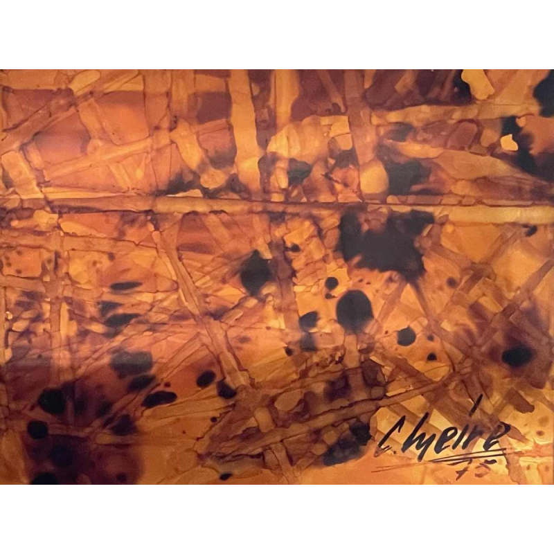 Charles MEIRE (20e eeuw) “Fire XII 1975” aluchromie 68x82 cm