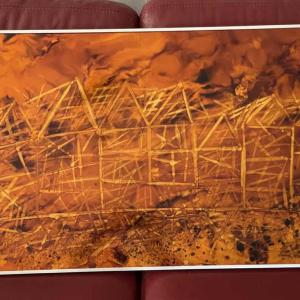 Charles MEIRE (20e eeuw) “Fire XII 1975” aluchromie 68x82 cm