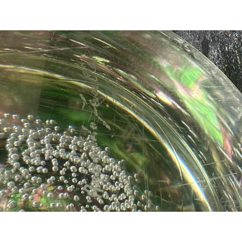 Arnaldo Zanella Murano, vase en verre bullé en spirale rose et vert, ca 1960