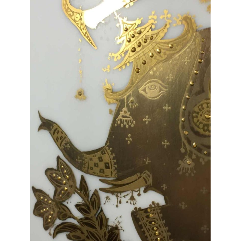 Bjorn Wiinblad " Quatre couleurs " porcelain vase Rosenthal, Studio Linie, 1960