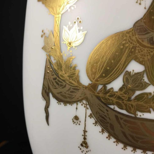 Bjorn Wiinblad " Quatre couleurs " porcelain vase Rosenthal, Studio Linie, 1960