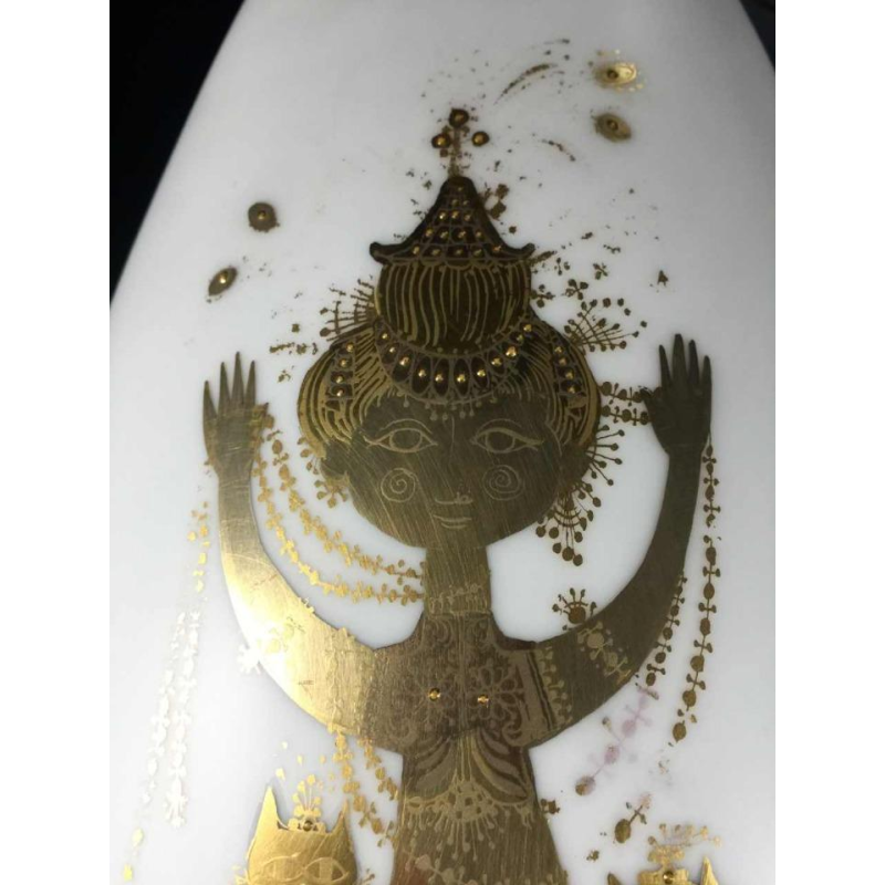 Bjorn Wiinblad " Quatre couleurs " porseleinen vaas Rosenthal, Studio Linie 1960