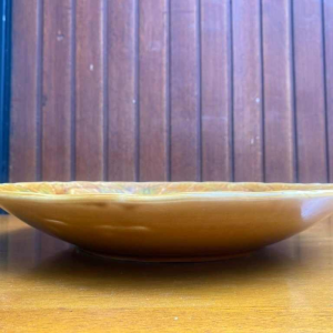 Sarreguemines grand plat barbotine art nouveau 1900