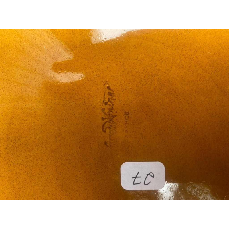 Sarreguemines grote art nouveau barbotine schotel 1900