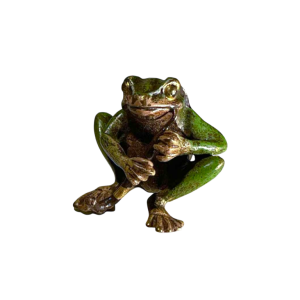 Vienna Bronze “Musician Frog” patinated bronze sculpture, ca 1900