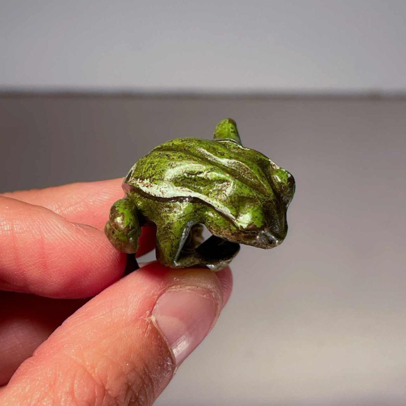 Vienna Bronze “Musician Frog” patinated bronze sculpture, ca 1900