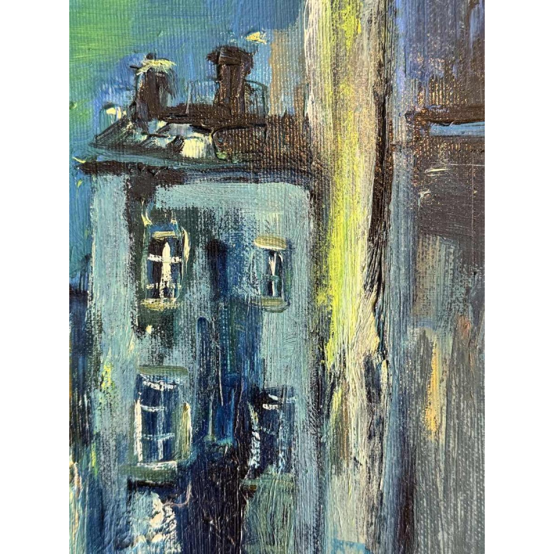 Christian BRASSEUR (1940-): Le bouquet de fleurs au clair de Lune oil