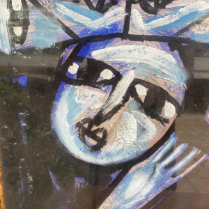 Tran Huu Duong, abstract figurative painting, signed and dated 2009