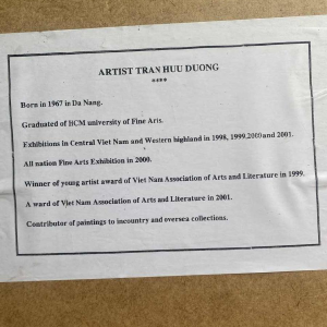 Tran Huu Duong, abstract figurative painting, signed and dated 2009