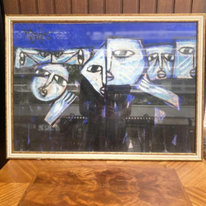 Tran Huu Duong, abstract figuratief schilderij, gesigneerd en gedateerd 2009