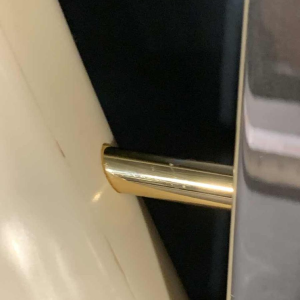 VALENTI & Co, Miroir " fausses défenses éléphant " laiton, Hollywood Regency 70s