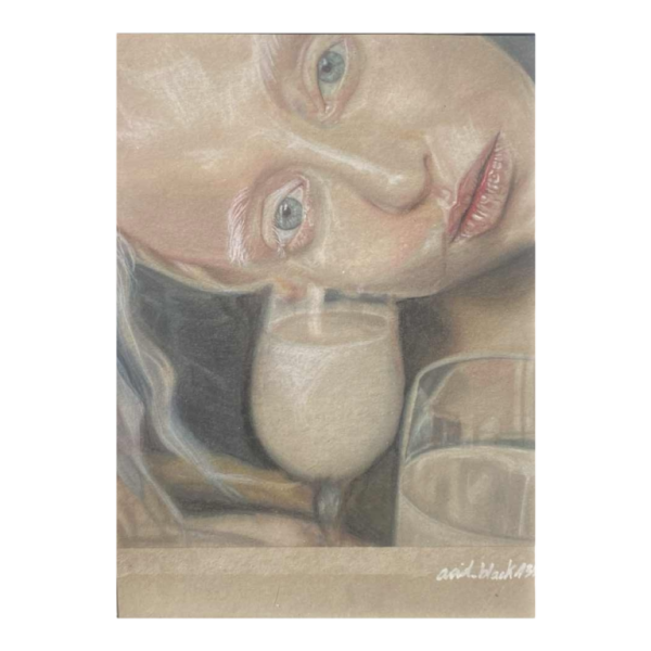 Chaima Bhouri Reflexion translucide pencil drawing on paper