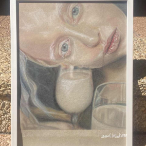 Chaima Bhouri 'Reflexie translucide' potloodtekening op papier