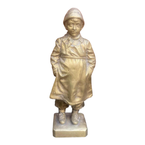Giuseppe M. Picciole, bronze sculpture of a boy, ca 1900