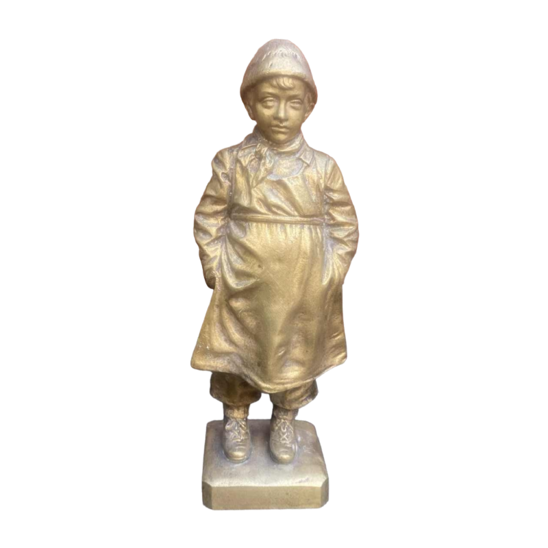 Giuseppe M. Picciole, sculpture garçon en bronze, ca 1900