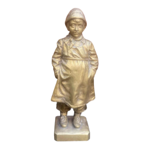 Giuseppe M. Picciole, sculpture garçon en bronze, ca 1900