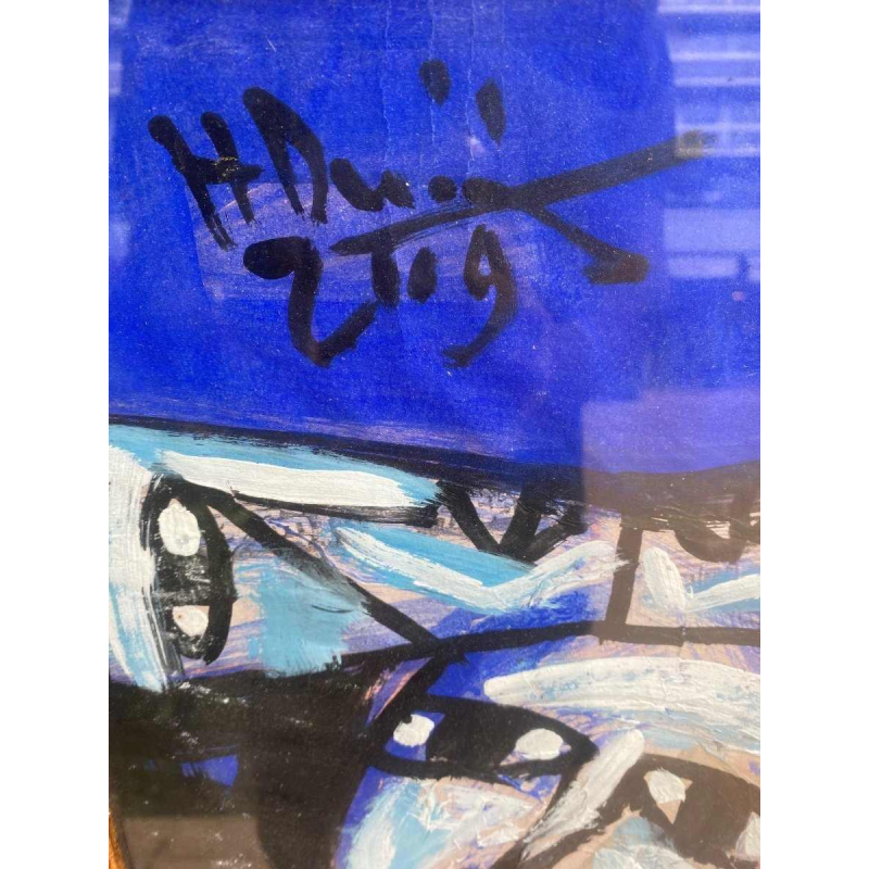 Magnifique tableau signé Tran Huu Duong huile sur toile