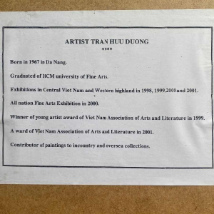 Magnifique tableau signé Tran Huu Duong huile sur toile