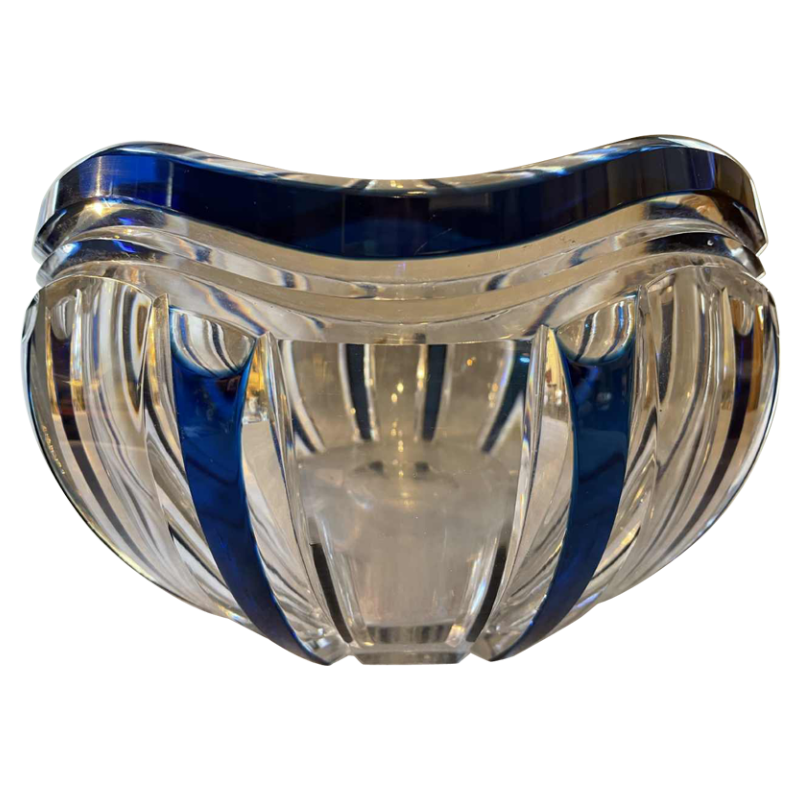 Val Saint-Lambert Art Deco crystal bowl, 1930s, created by Joseph Simon