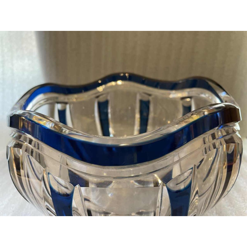 Val Saint-Lambert Art Deco crystal bowl, 1930s, created by Joseph Simon