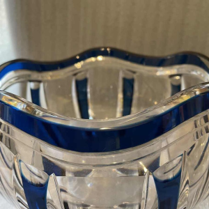 Val Saint-Lambert Art Deco crystal bowl, 1930s, created by Joseph Simon