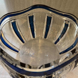 Val Saint-Lambert coupe art déco en cristal époque 1930 création Joseph Simon