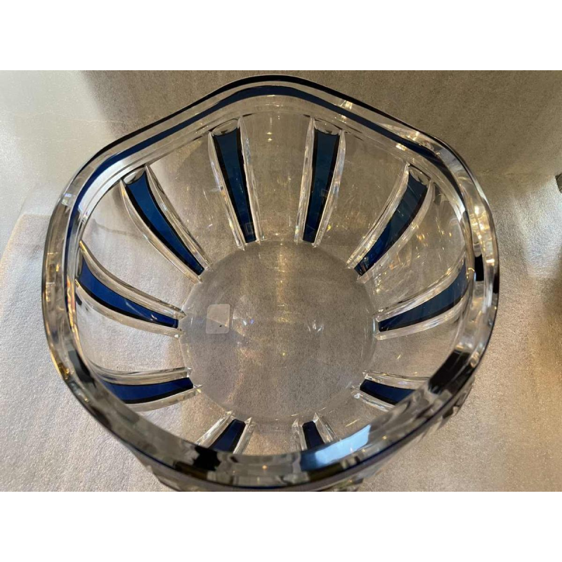 Val Saint-Lambert Art Deco crystal bowl, 1930s, created by Joseph Simon