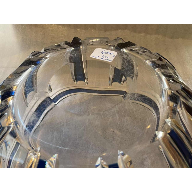 Val Saint-Lambert Art Deco crystal bowl, 1930s, created by Joseph Simon