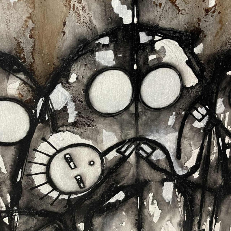 JEAN-PIERRE KATEMBWE " Birth of a girl " painting oil on canvas 2017